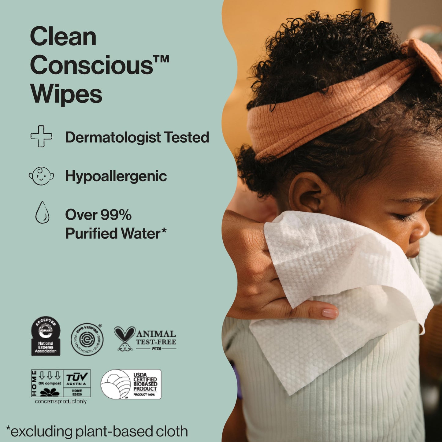 The Honest Company Baby Wipes for Sensitive Skin, Hypoallergenic, Fragrance-Free, Multi-Use, Pattern Play Design, 720 Count (10 Packs of 72)